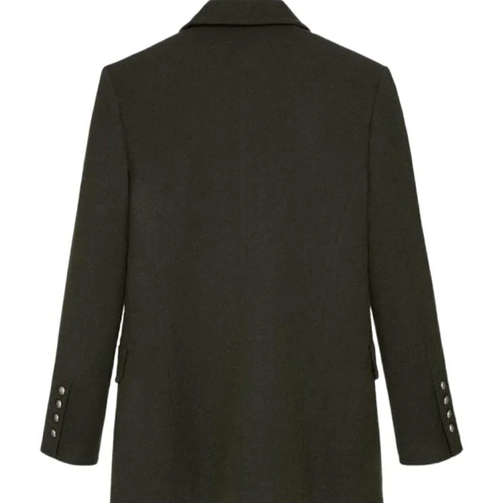 ZARA LIMITED EDITION WOOL BLEND BLAZER KHAKI SIZE S | 8416/818